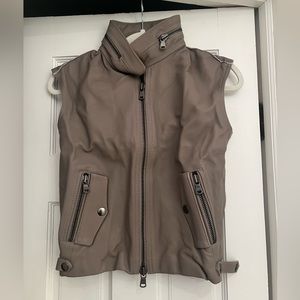 NEW Diesel Black Gold Leather Vest